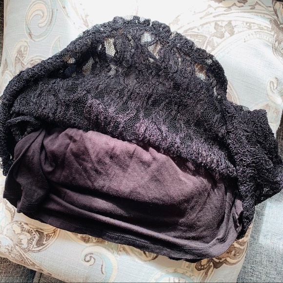 Kimchi Blue | Black Racerback Lace Lined Sheer Top Sleeveless Tank Shirt Top S - Picture 7 of 7